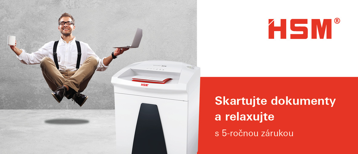 Skartujte dokumenty a relaxujte s 5 ročnou zárukou!