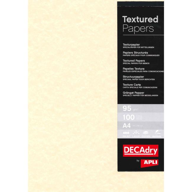 Štrukturovaný papier Pergamen šampanské, 95g, 100 hárkov