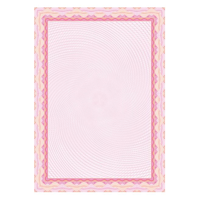 Certifikačný papier A4 bledo ružový 115g, 25 ks