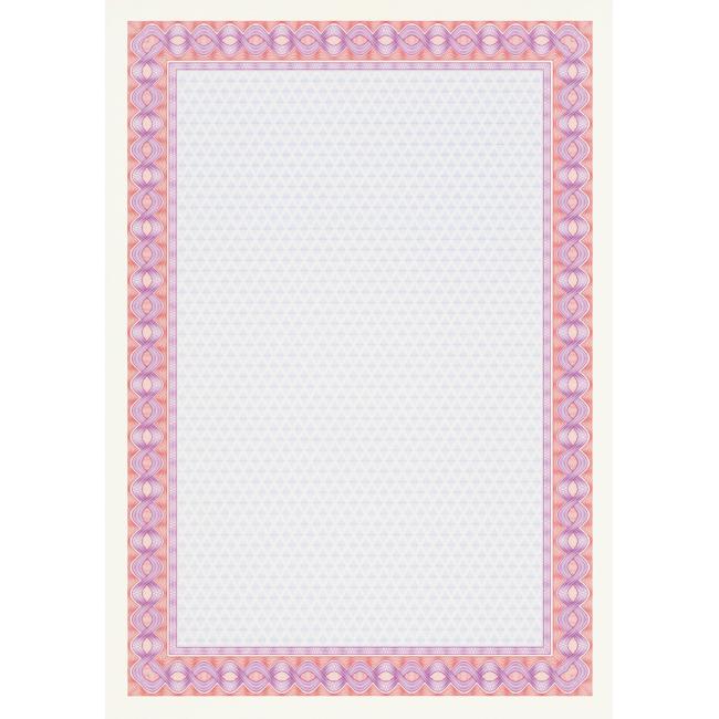 Certifikačný papier A4 ružový 115g, 25 ks