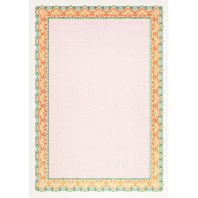 Certifikačný papier APLI, A4, oranžovo-zelený, 115 g, 25 hárkov