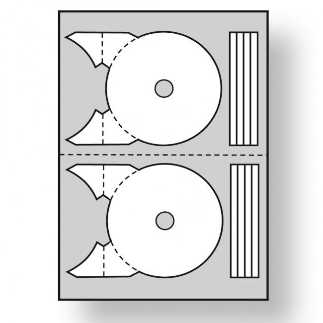 Etikety univerzálne na CD/DVD 117,5 -17 mm 119884