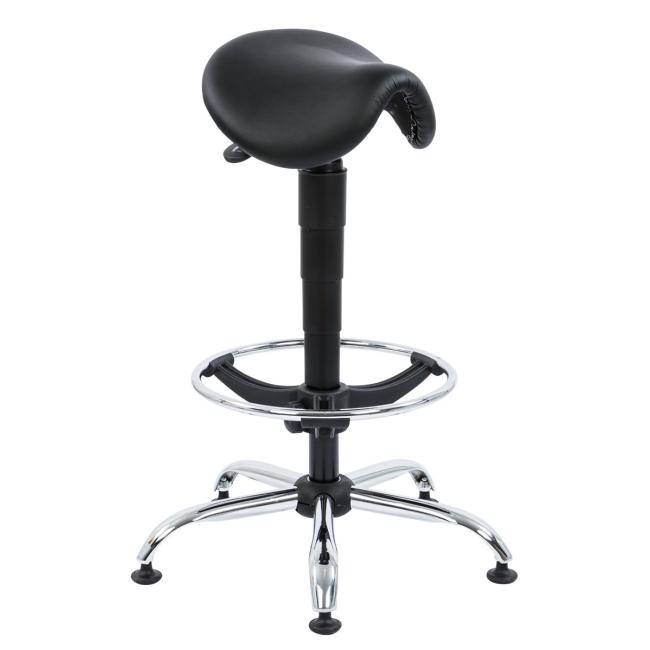 Pracovná stolička 1290 T SELLA s klzákmi +výškovo nastaviť. extend, čierna