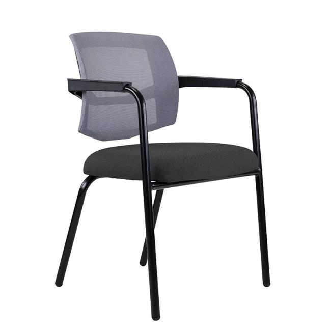 Konferenčná stolička LAPEL Visitor, čierne nohy, BN6 antracit