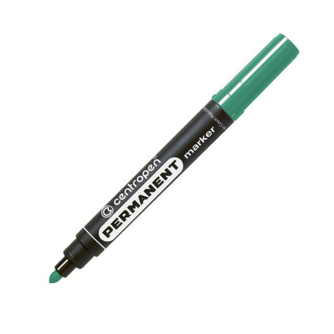 Permanentný popisovač Centropen 8566 zelený