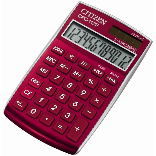 kalkulačka Citizen CPC-112 červená