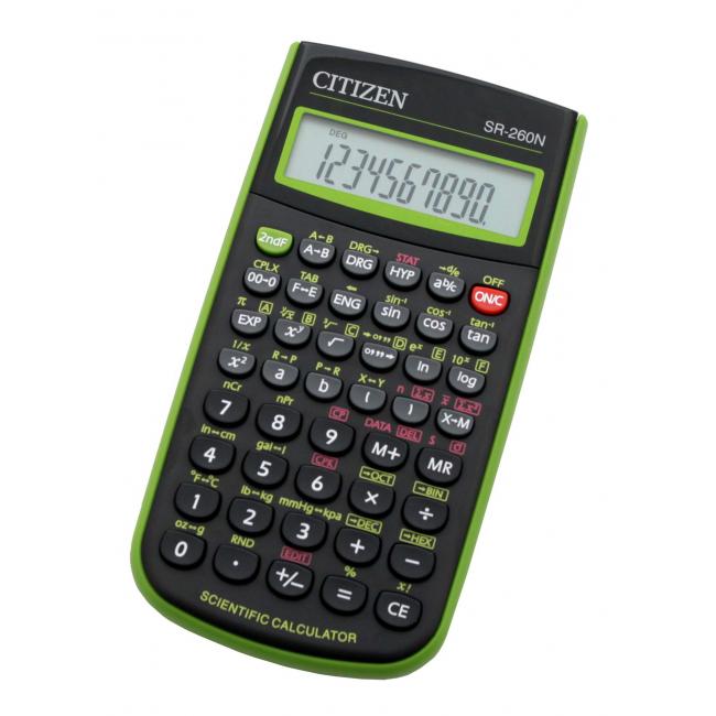 Kalkulačka CITIZEN SR-260N zelená
