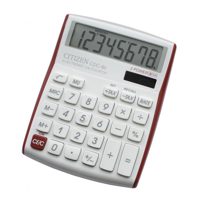 Kalkulačka Citizen CDC-80 V červená