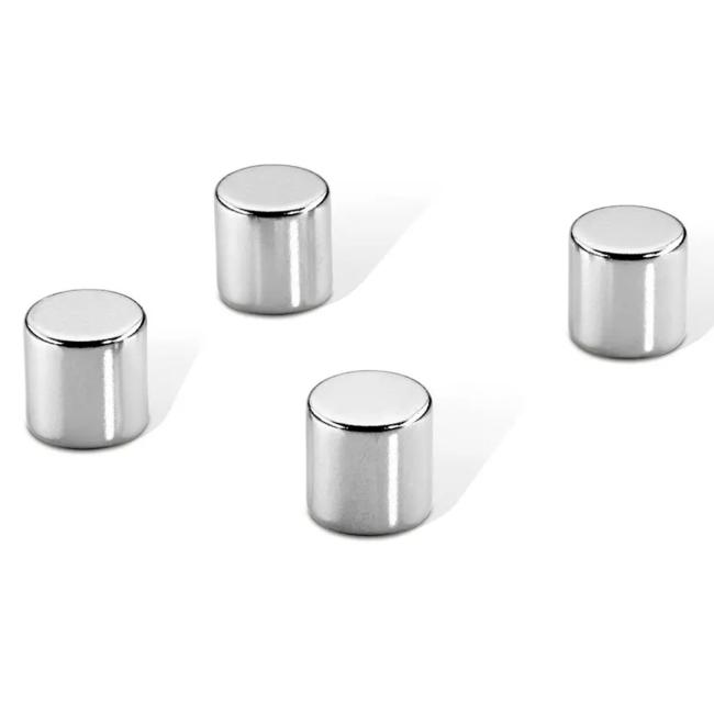 Magnety extra silné na sklenené tabule, valček 10 mm, 4 ks