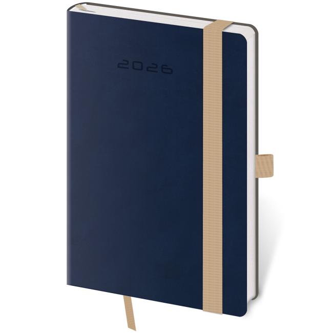 Diár Flexies týždenný vreckový A6 9x14cm tmavo modrý 2026