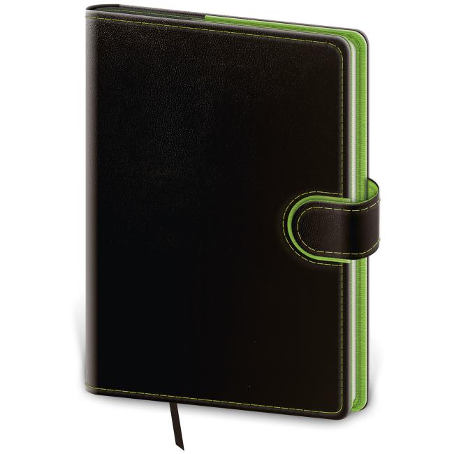 Diár Flip denný A5 14,3x20,5cm - čierno/zelený 2026