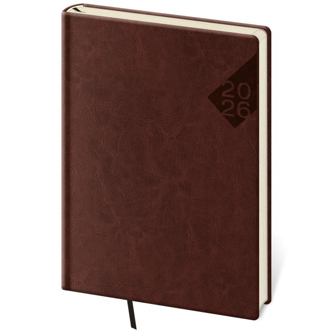 Diár Nebrasca týždenný A5 14,3x20,5 cm anglická červená 2026