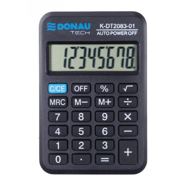 Kalkulačka DONAU TECH K-DT2083-01 vrecková čierna