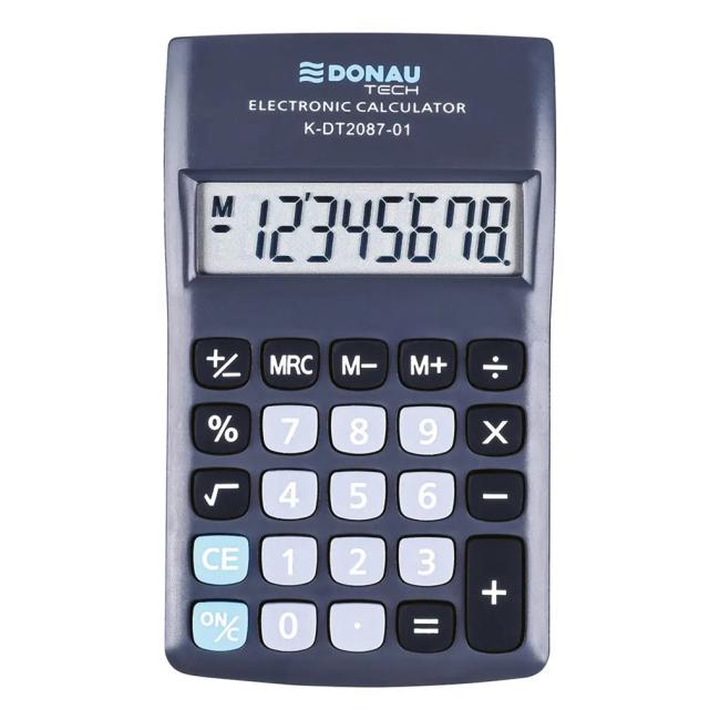 Kalkulačka DONAU TECH K-DT2087-01 vrecková čierna