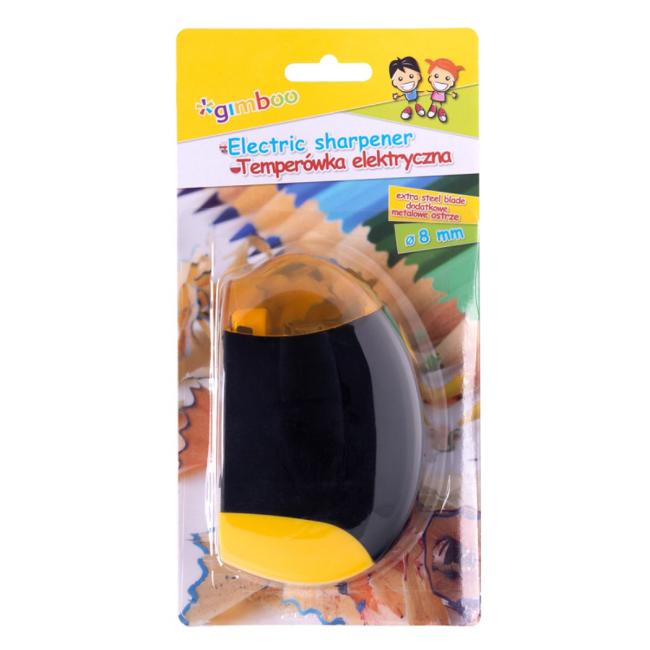 Strúhadlo GIMBOO elektrické, jednoduché, blister, mix farieb