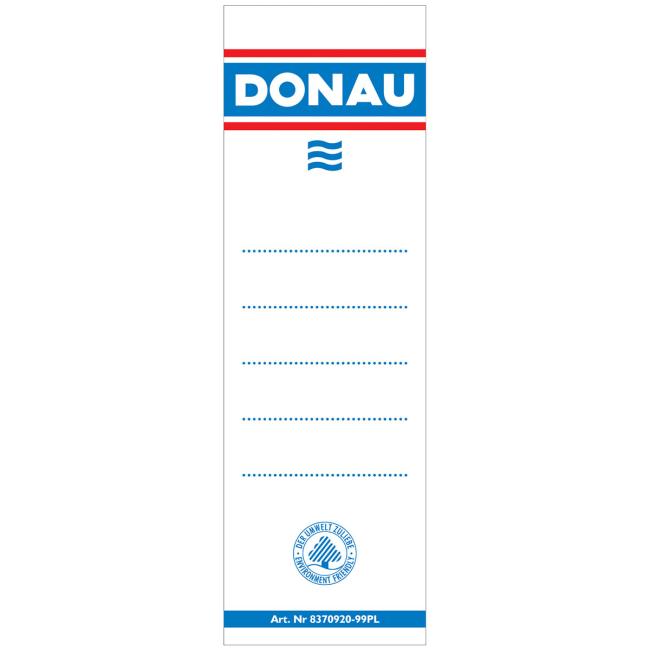 Štítok chrbtový násuvný pre zakladače 48x153mm biely