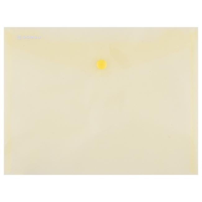 Plastový obal C5 s cvočkom DONAU žltý