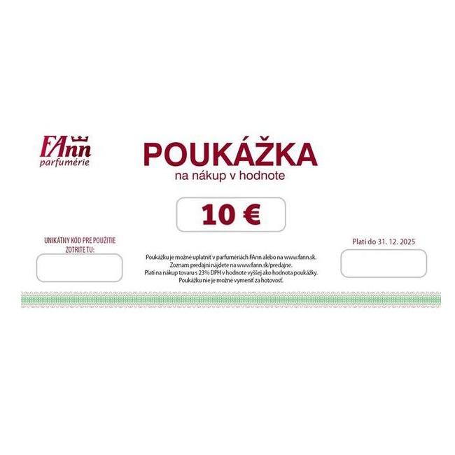 Darčeková poukážka FAnn-parfumérie 10 EUR