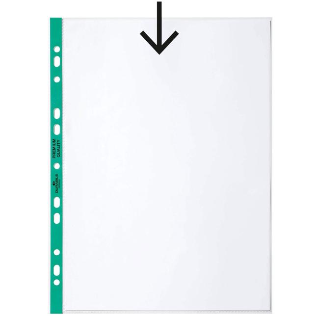 Euroobal DURABLE A4 90mic so zeleným okrajom 100ks