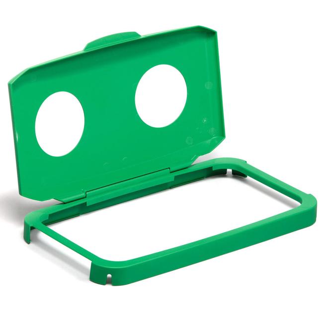 Veko na kôš DURABIN LID 60 s otvormi na fľaše zelené