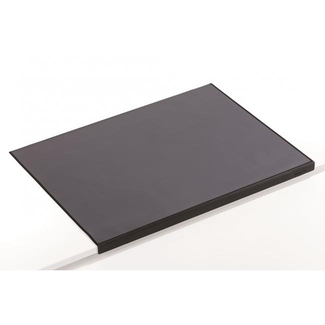 Podložka na stôl s priehľadnou fóliou a ochranou rohu 65x52cm čierna