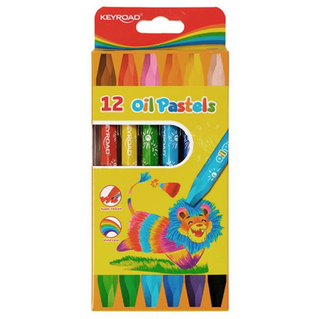 Olejové pastelky KEYROAD 12 farieb