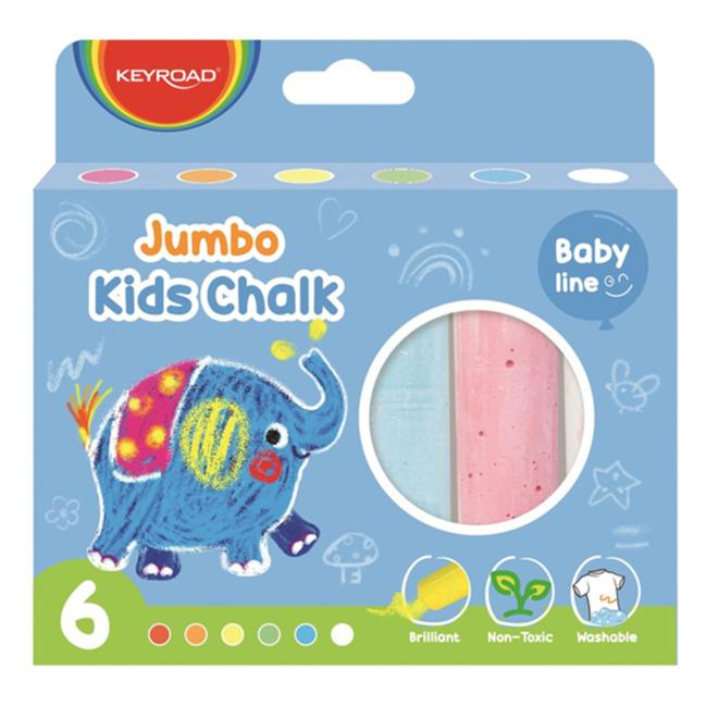 Krieda na chodník KEYROAD 6ks, mix farieb