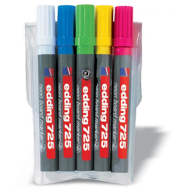 Popisovač na tabule edding 725 neon sada 5farieb