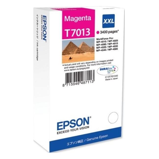 Atramentová náplň Epson T7013 magenta XXL C13T701340 pre WP4000/WP4500 (3.400 str.)