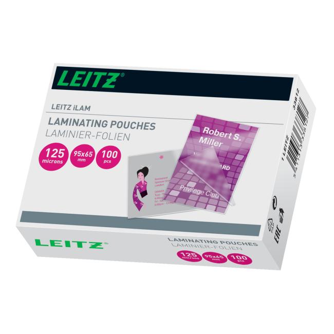 Lesklé laminovacie fólie Leitz iLAM 95 x 65 mm, 125 mic