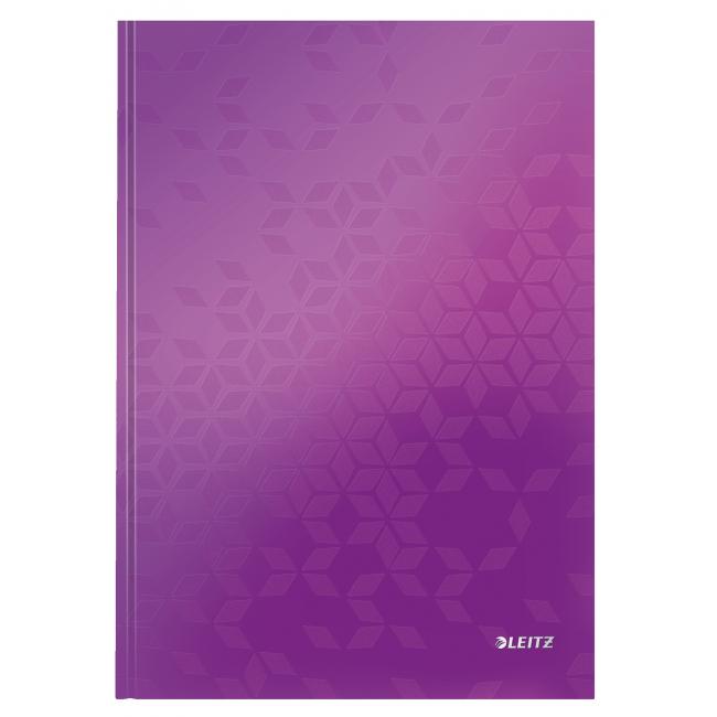 Záznamová kniha linajkovaná A4 80 listov Leitz WOW purpurová