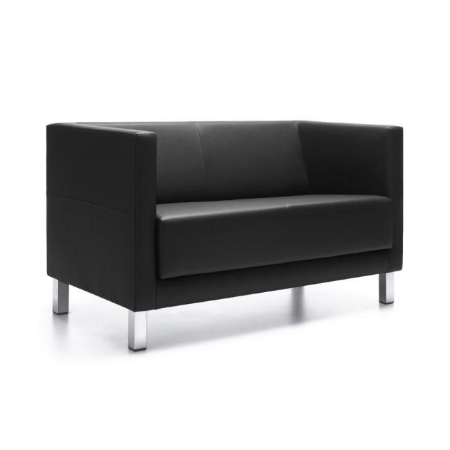 Dvojkreslo Vancouver Lite Maxi, nohy chróm, látka Next NX-14 tmavosivá