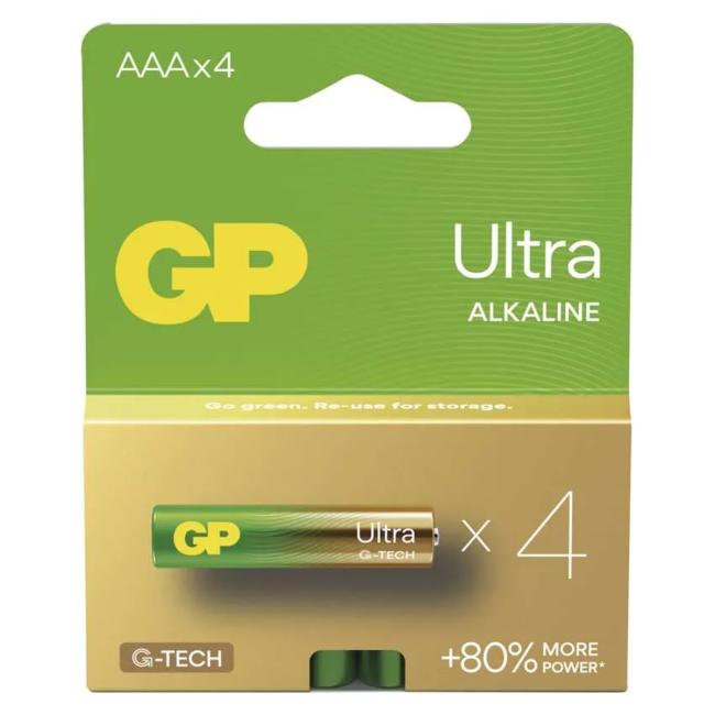 Batéria GP alkalická LR03 Ultra 1,5V AAA 4ks