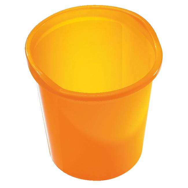 Kôš Economy 13 l priesvitný oranžový