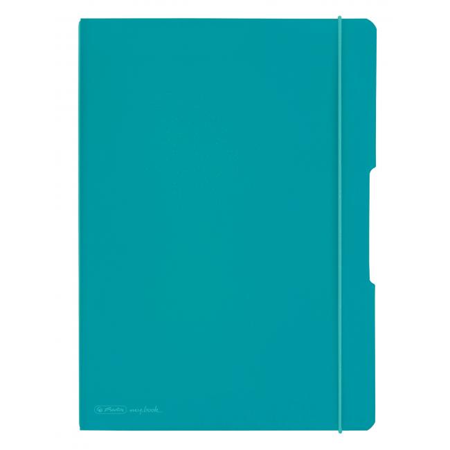 Zošit Herlitz my.book Flex A4 2x40 listov linajkový štvorčekový PP tyrkysový