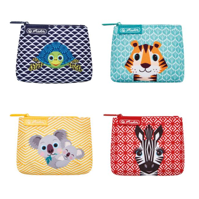Peňaženka Herlitz Cute Animals 11,5 x 9 x 2,5 cm mix Zebra, Tiger, Koala, Korytnačka