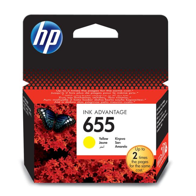 Atramentová náplň HP CZ112AE HP 655 yellow (600 str.)