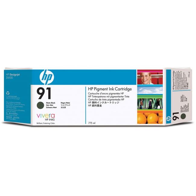 Atramentová náplň HP C9464A HP 91 pre Designjet Z6100 matte black(775 ml)