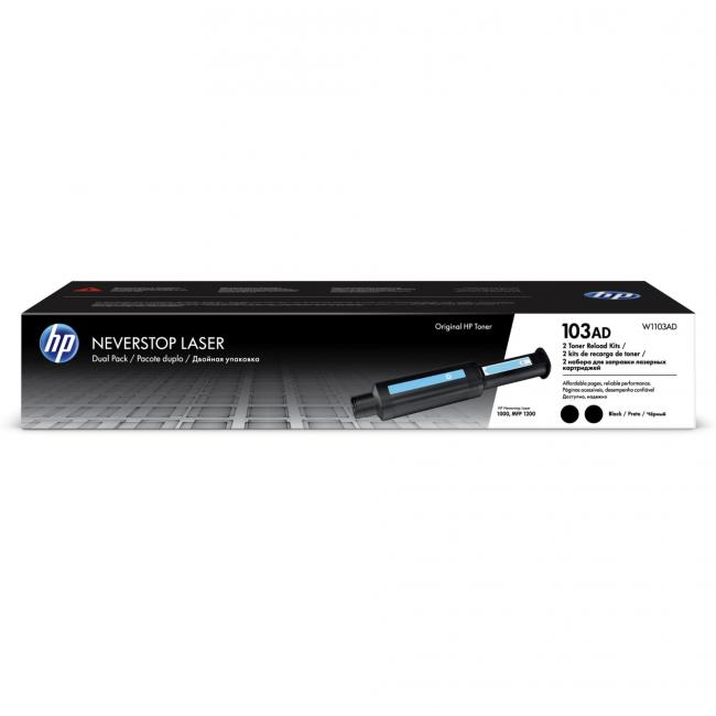 Toner Reload Kit W1103AD HP103AD dual pack black (2x2.500 str.)