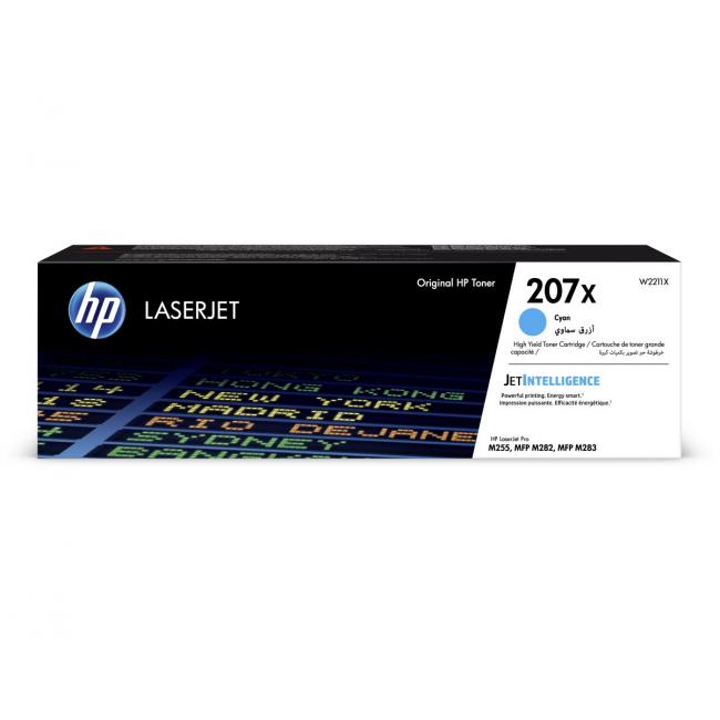 Toner HP W2211X HP 207X  pre Color LaserJet Pro M255/MFP M282/ M283 cyan XL (2.450 str.)