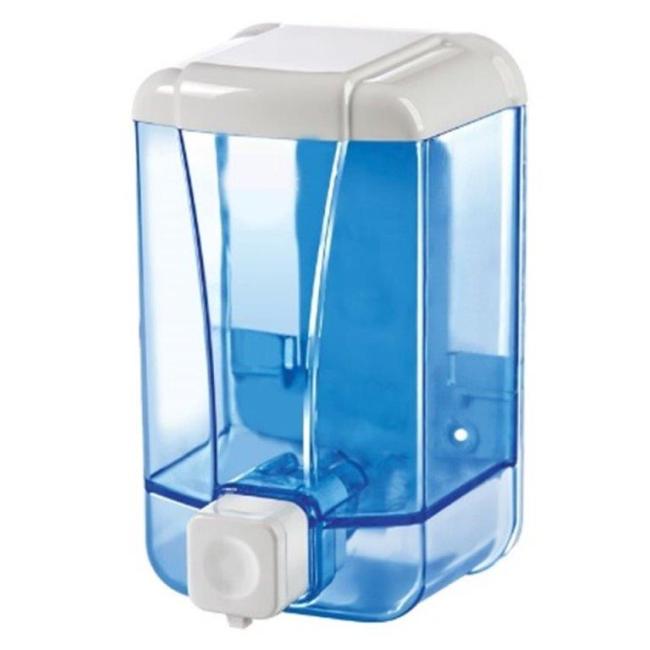 Dávkovač manuálny na tekuté mydlo priehľadný modrý 1000ml