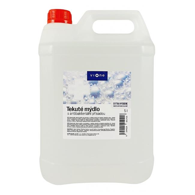 Tekuté mydlo Vione extra hygiene neparfumované s antibakteriálnou prísadou, 5l
