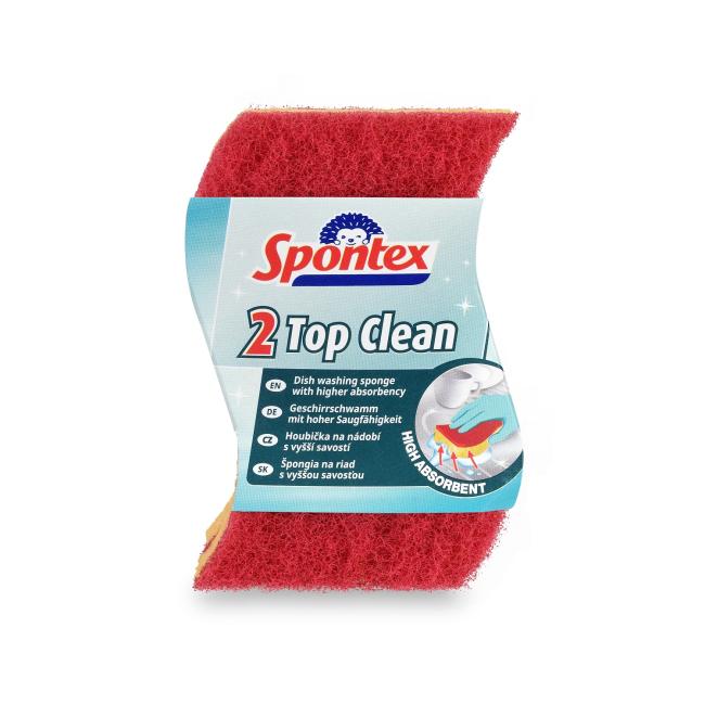 Hubka na riad viskózna Spontex Top Clean 2 ks