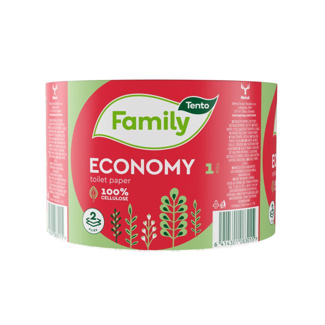 Toaletný papier 2-vrstvový TENTO Economy, návin 60 m