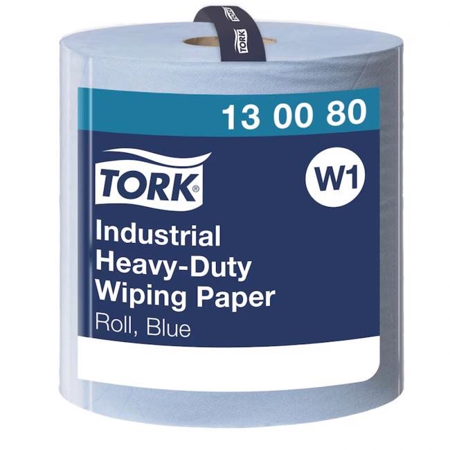 Priemyselné utierky v rolke 3-vrstv. TORK Heavy-Duty modré, 255 m