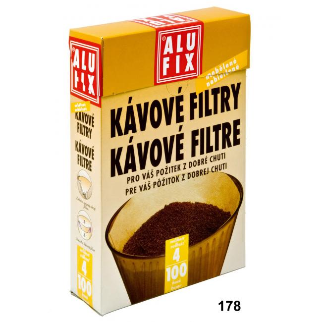 Kávové filtre Alufix veľkosť `4` 100 kusov