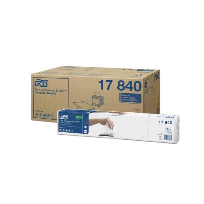 Papierové servítky 1-vrstv. TORK Xpressnap Snack biele  N10 (8x5x225ks)