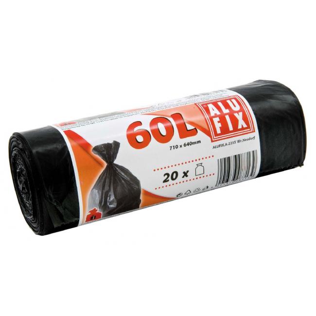 Vrecia 60 l 15 mic. 640 x 710 mm 20ks čierne