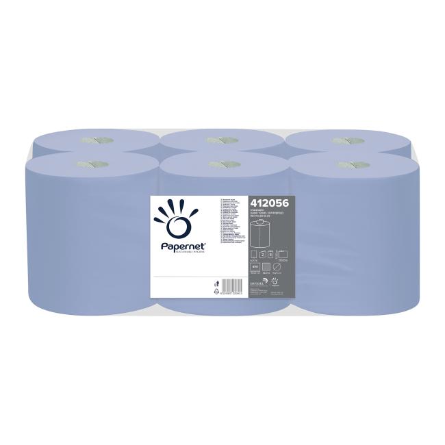 Papierové utierky v rolke Papernet blue so stredovým odvíjaním , návin 135 m (6 ks)