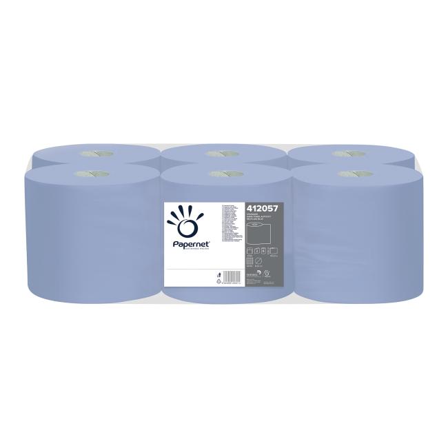 Papierové utierky v rolke Papernet blue , návin 140 m (6 ks)